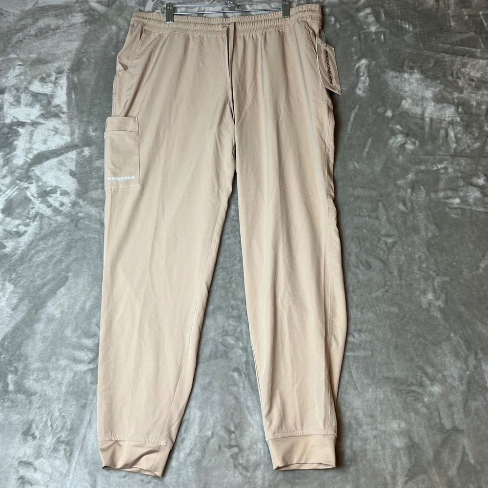 Skechers by Barco Midrise Theory Jogger Pants‎ Khaki Large Eco-Friendly Stretch